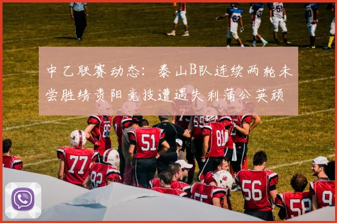 中乙联赛动态：泰山B队连续两轮未尝胜绩贵阳竞技遭遇失利蒲公英顽强战平